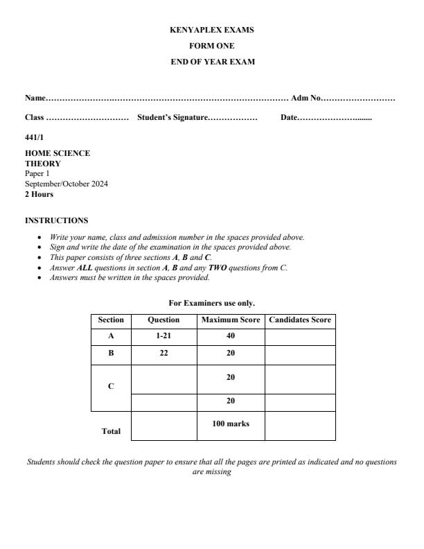 Preview page Form-1-Home-Science-End-of-Term-3-Examination-2024_3306_0.jpg