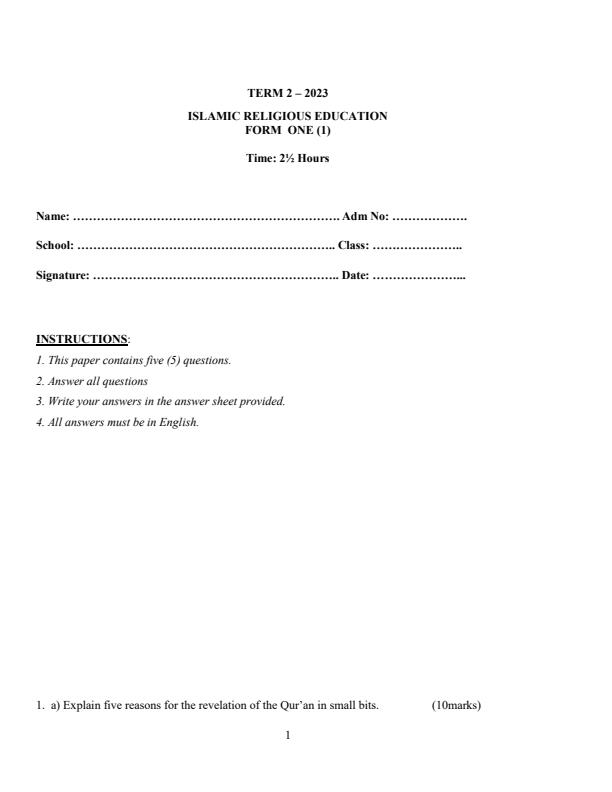 Preview page Form-1-IRE-End-of-Term-2-Examination-2023_1764_0.jpg