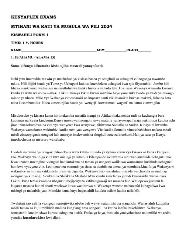 Preview page Form-1-Kiswahili-Mid-Term-2-Examination-2024_2485_0.jpg