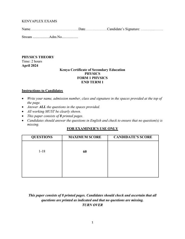 Preview page Form-1-Physics-End-of-Term-1-Examination-2024_2217_0.jpg