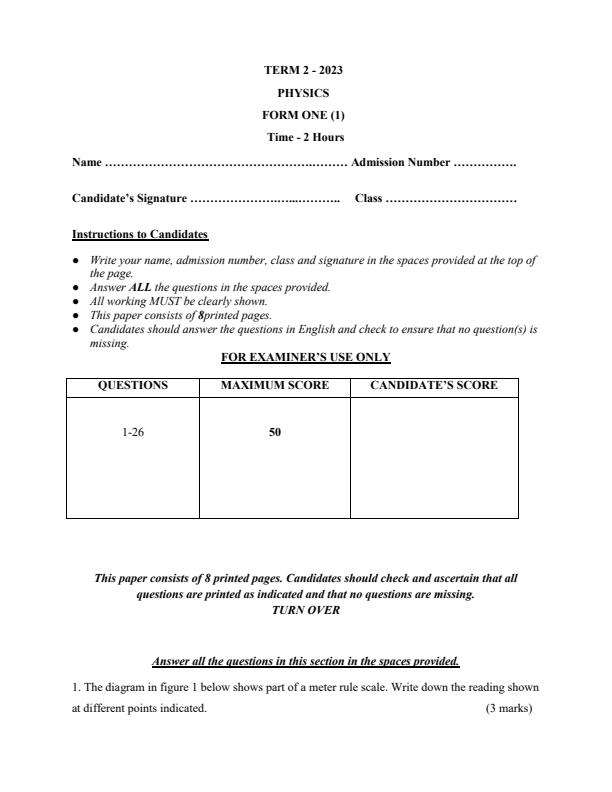 Preview page Form-1-Physics-End-of-Term-2-Examination-2023_1776_0.jpg