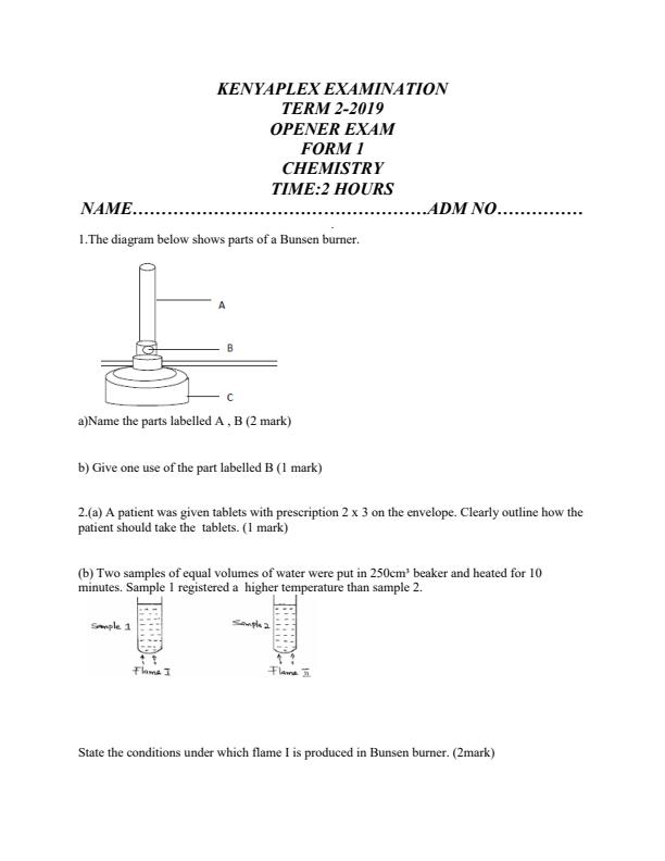 Preview page Form-1-Term-2-Chemistry-Opener-Exam-2019_138_0.jpg