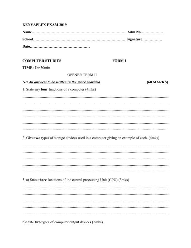 Preview page Form-1-Term-2-Computer-Opener-Exam-2019_147_0.jpg