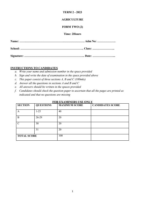 Preview page Form-2-Agriculture-End-of-Term-2-Exam-2023_1717_0.jpg
