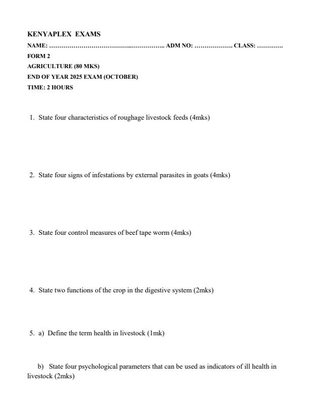 Preview page Form-2-Agriculture-End-of-Term-3-Examination-2025_4730_0.jpg