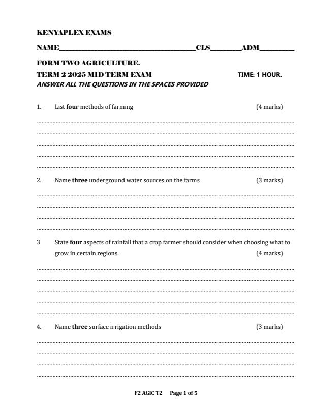 Preview page Form-2-Agriculture-Mid-Term-2-Exam-2025_4077_0.jpg