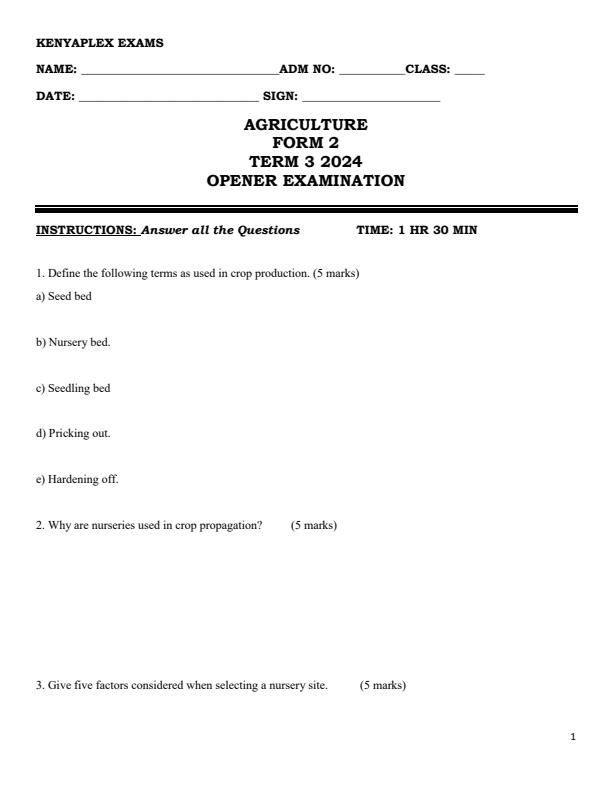 Preview page Form-2-Agriculture-Term-3-Opener-Exam-2024_2990_0.jpg