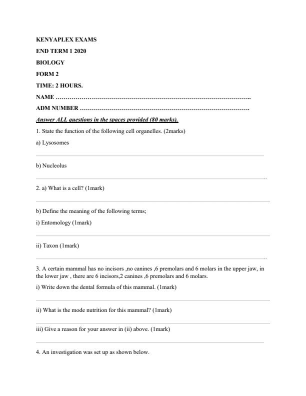 Preview page Form-2-Biology-End-of-Term-1-Examination-2020_647_0.jpg