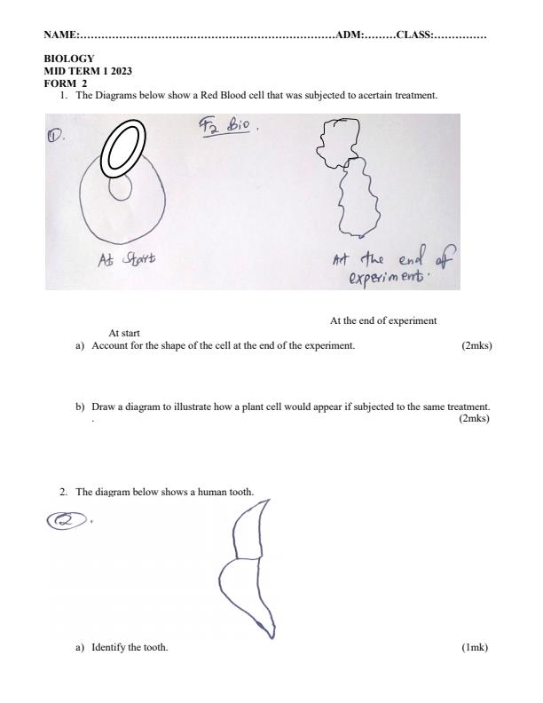 Preview page Form-2-Biology-Mid-Term-1-Examination-2023_1423_0.jpg