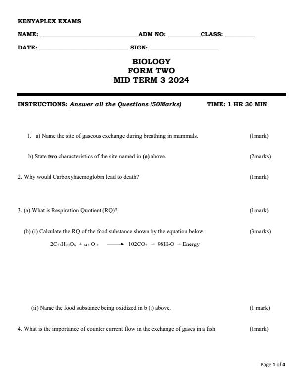 Preview page Form-2-Biology-Mid-Term-3-Examination-2024_3206_0.jpg