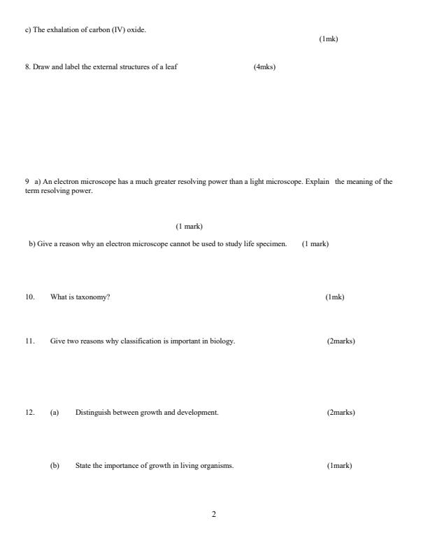 Preview page Form-2-Biology-Term-1-Opener-Exam-2025_3551_1.jpg