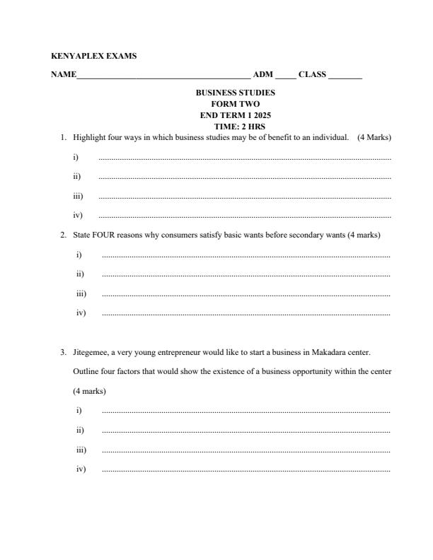 Preview page Form-2-Business-Studies-End-of-Term-1-Examination-2025_3817_0.jpg