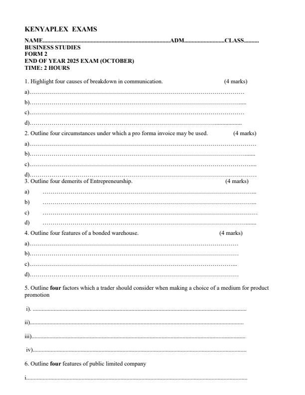 Preview page Form-2-Business-Studies-End-of-Term-3-Examination-2025_4732_0.jpg