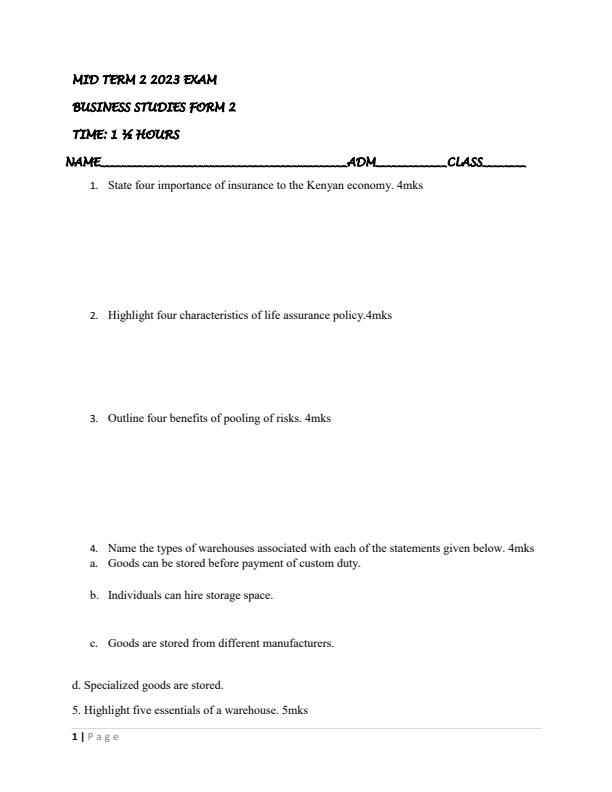 Preview page Form-2-Business-Studies-Mid-Term-2-Exam-2023_1686_0.jpg