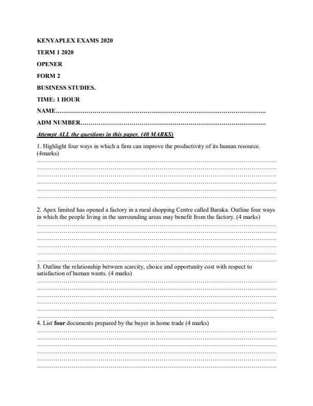 Preview page Form-2-Business-Studies-Term-1-Opener-Examination-2020_446_0.jpg
