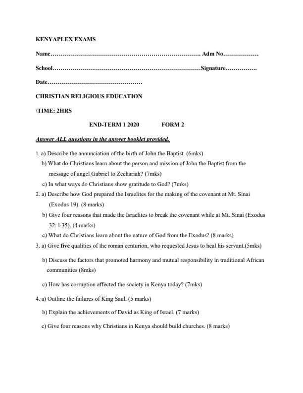 Preview page Form-2-CRE-End-of-Term-1-Examination-2020_645_0.jpg