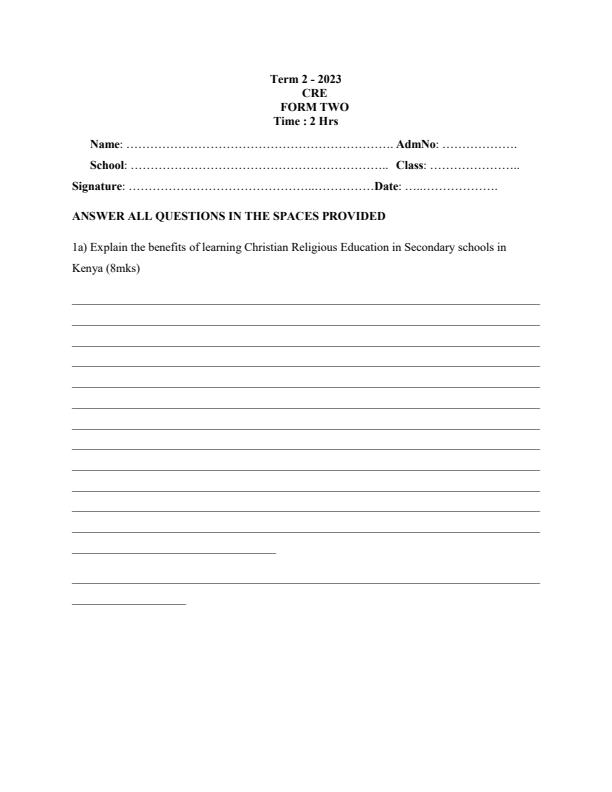 Preview page Form-2-CRE-End-of-Term-2-Examination-2023_1727_0.jpg