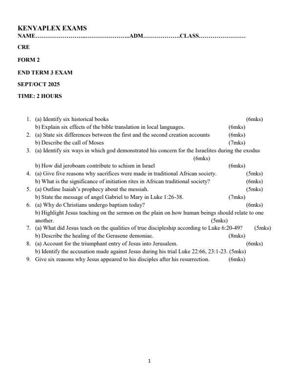 Preview page Form-2-CRE-End-of-Term-3-Examination-2025_4734_0.jpg