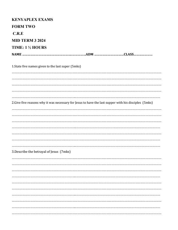 Preview page Form-2-CRE-Mid-Term-3-Examination-2024_3233_0.jpg