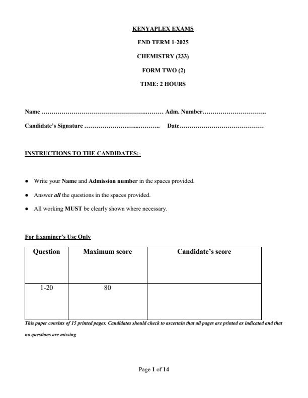 Preview page Form-2-Chemistry-End-of-Term-1-Examination-2025_3818_0.jpg