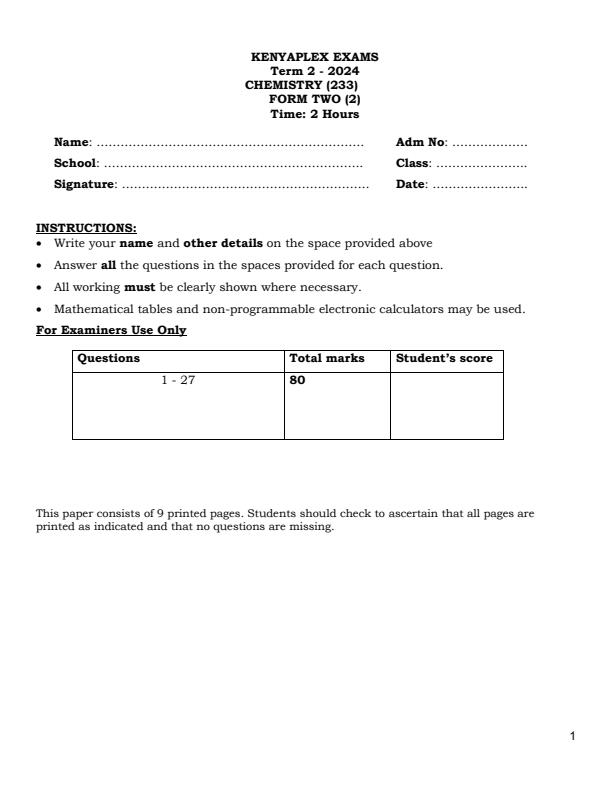 Preview page Form-2-Chemistry-End-of-Term-2-Examination-2024_2892_0.jpg