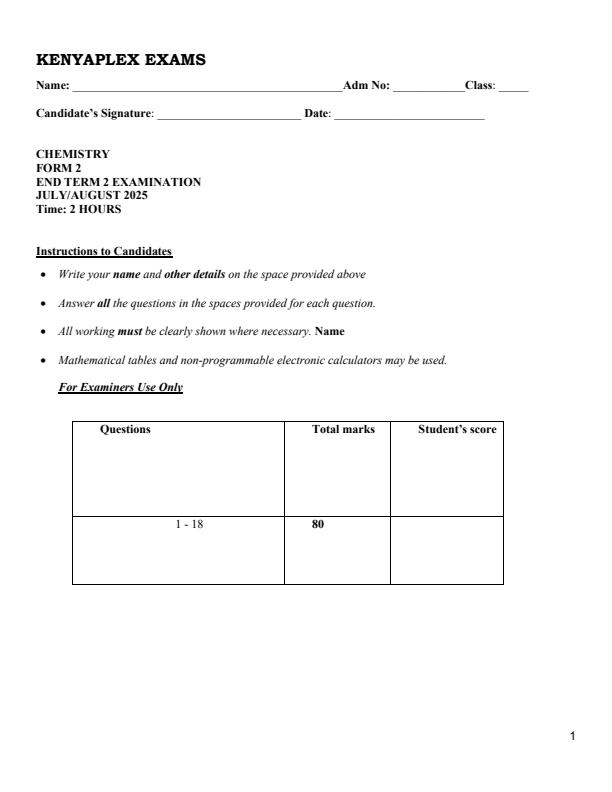 Preview page Form-2-Chemistry-End-of-Term-2-Examination-2025_4245_0.jpg