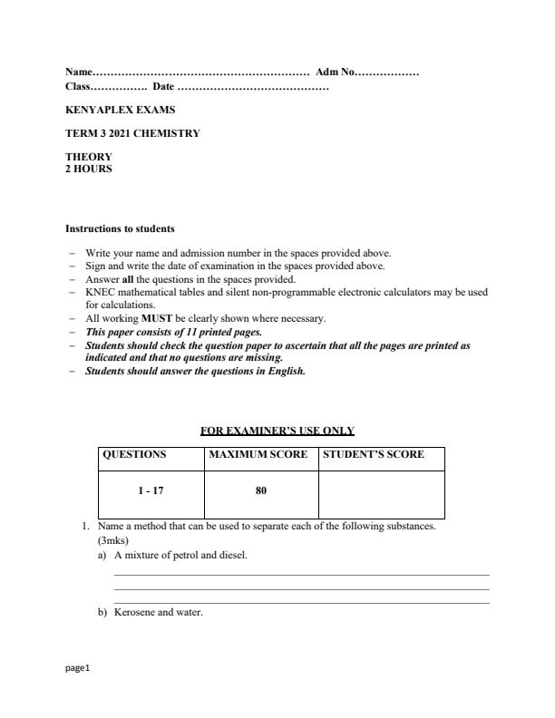 Preview page Form-2-Chemistry-End-of-Term-3-Examination-2021_842_0.jpg