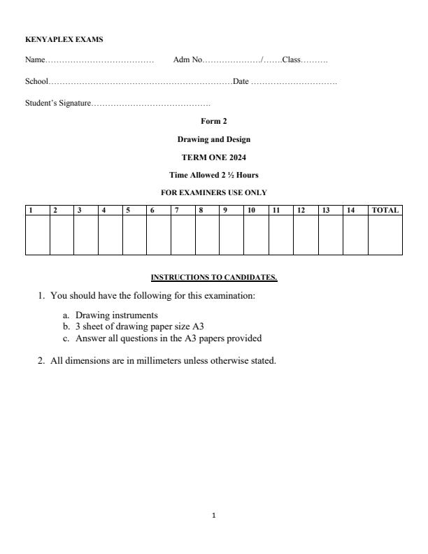Preview page Form-2-Drawing-and-Design-End-of-Term-1-Examination-2024_2225_0.jpg