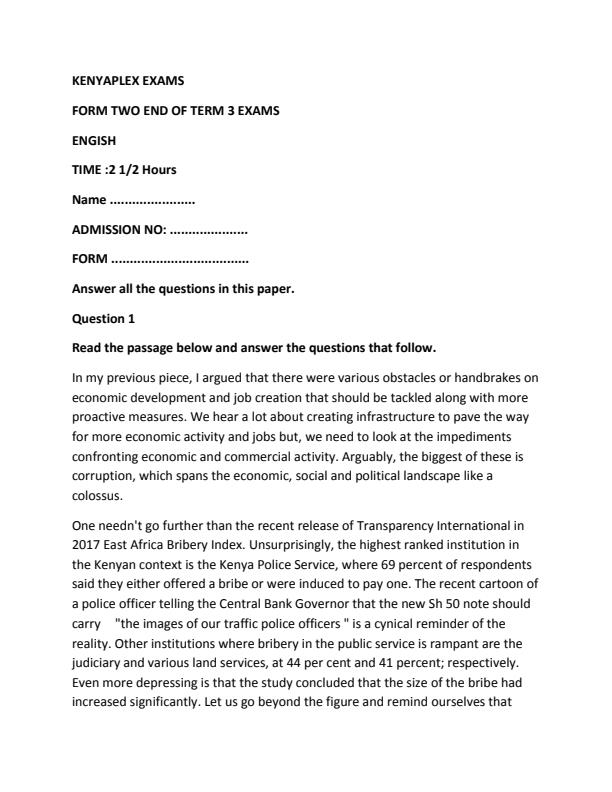 Preview page Form-2-English-End-of-Term-3-Examination-2021_826_0.jpg