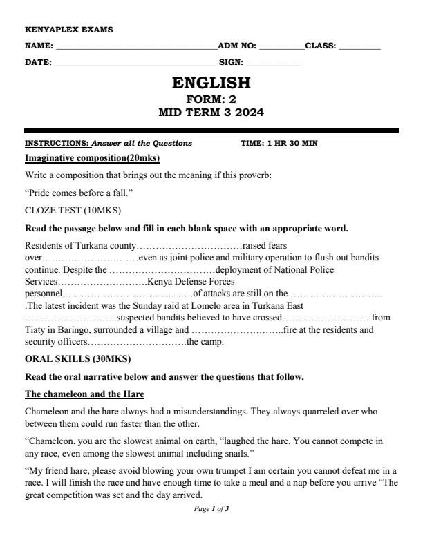 Preview page Form-2-English-Mid-Term-3-Examination-2024_3237_0.jpg