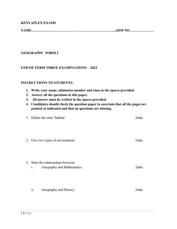 Preview page Form-2-Geography-End-of-Term-3-Examination-2022_1081_0.jpg