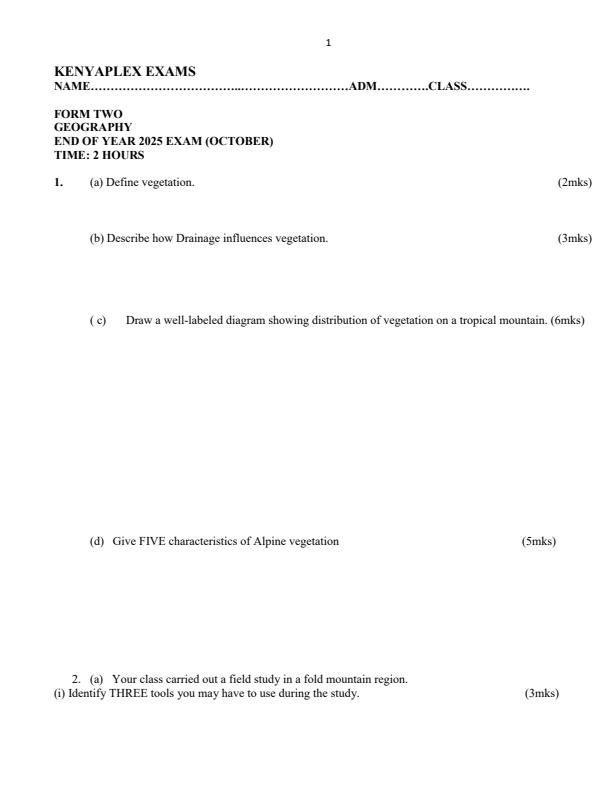 Preview page Form-2-Geography-End-of-Term-3-Examination-2025_4736_0.jpg