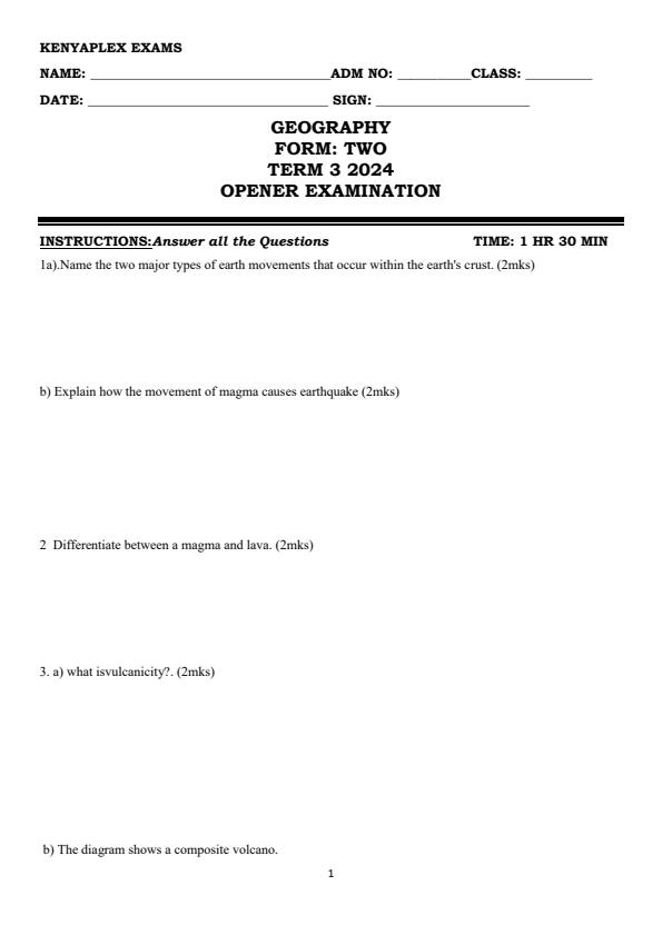 Preview page Form-2-Geography-Term-3-Opener-Exam-2024_3014_0.jpg