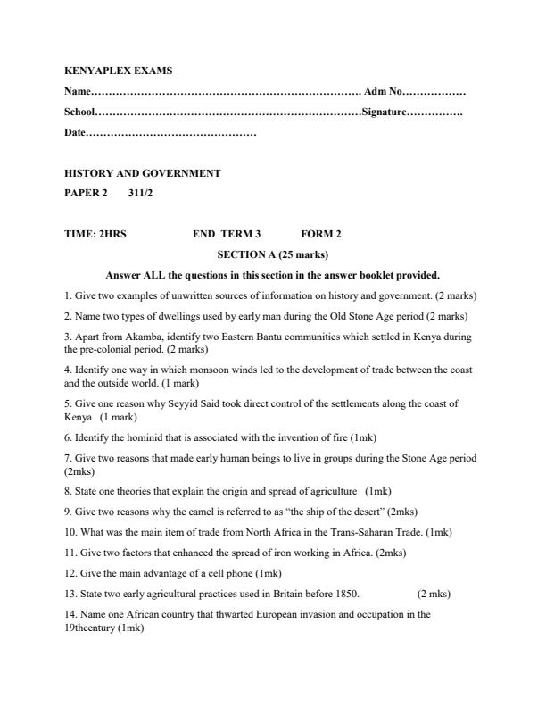 Preview page Form-2-History-and-Government-End-of-Term-3-Examination-2022_1055_0.jpg