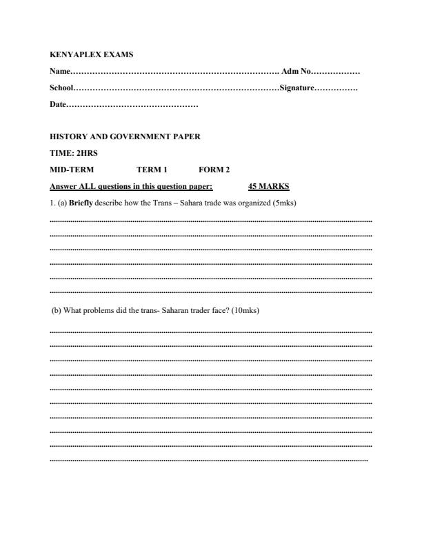 Preview page Form-2-History-and-Government-Mid-Term-1-Examination-2020_562_0.jpg