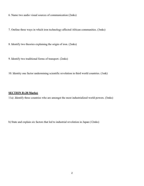 Preview page Form-2-History-and-Government-Term-3-Opener-Exam-2024_3021_1.jpg