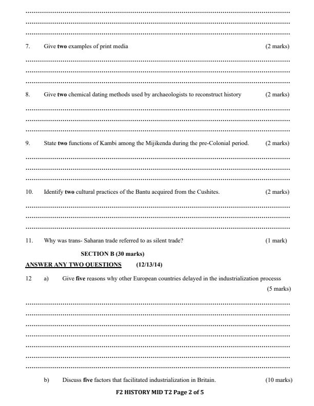 Preview page Form-2-History-and-Government-Term-3-Opener-Exam-2025_4584_1.jpg