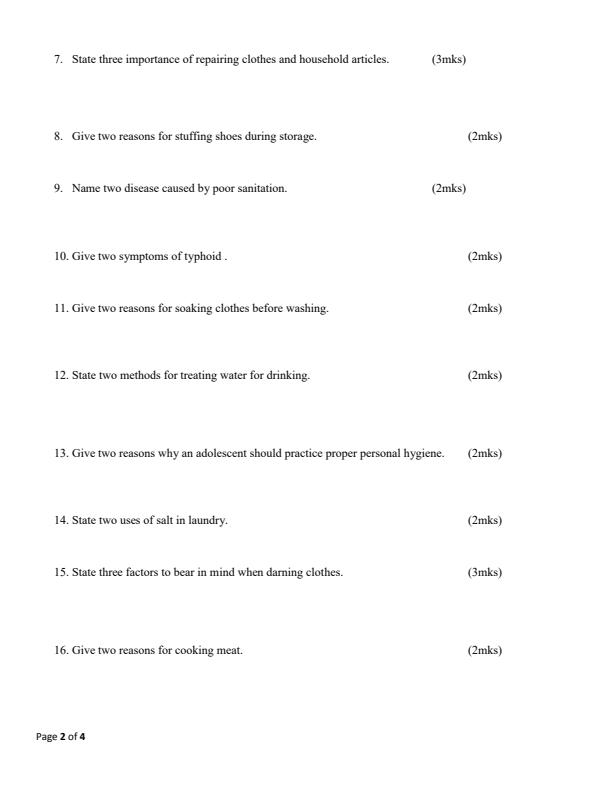 Preview page Form-2-Home-Science-Term-2-Opener-Exam-2024_2394_1.jpg
