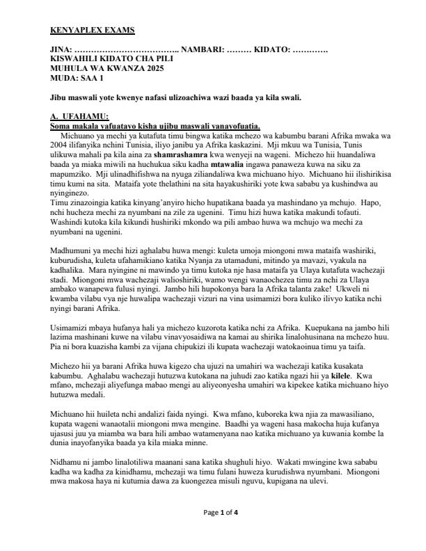 Preview page Form-2-Kiswahili-Mid-Term-1-Exam-2025_3670_0.jpg