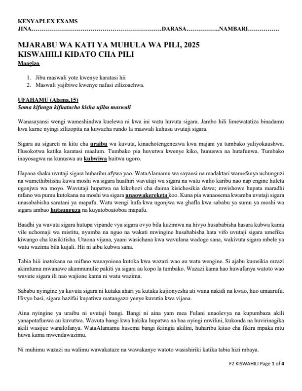 Preview page Form-2-Kiswahili-Mid-Term-2-Exam-2025_4087_0.jpg