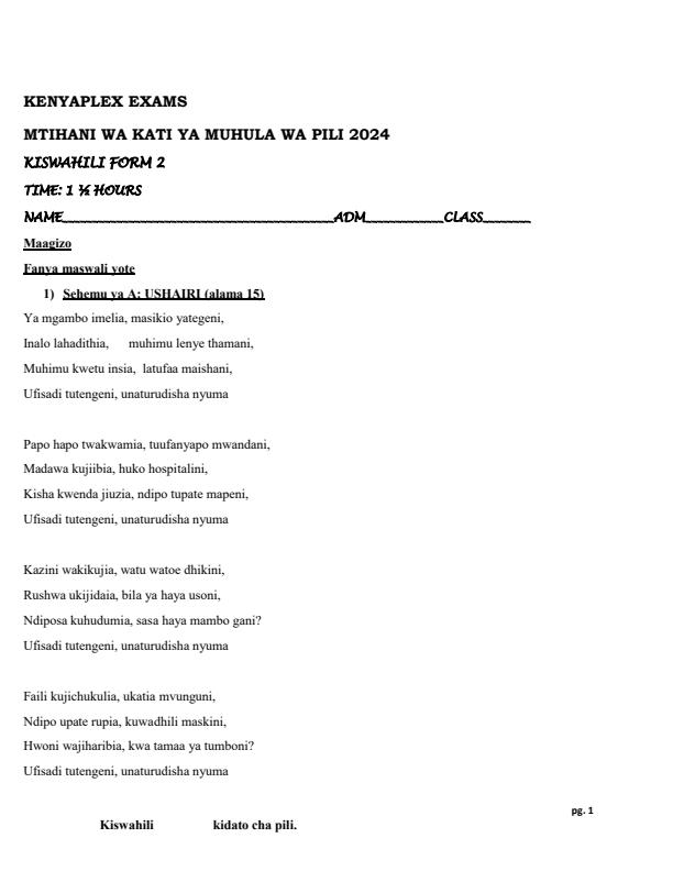 Preview page Form-2-Kiswahili-Mid-Term-2-Examination-2024_2486_0.jpg