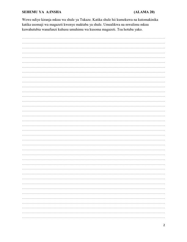 Preview page Form-2-Kiswahili-Term-2-Opener-Exam-2023_1625_1.jpg