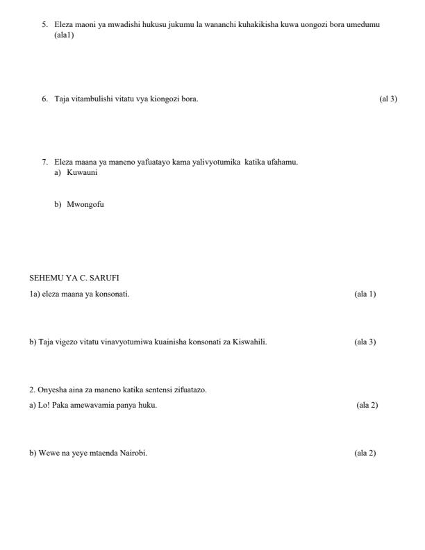 Preview page Form-2-Kiswahili-Term-2-Opener-Exam-2024_2359_2.jpg