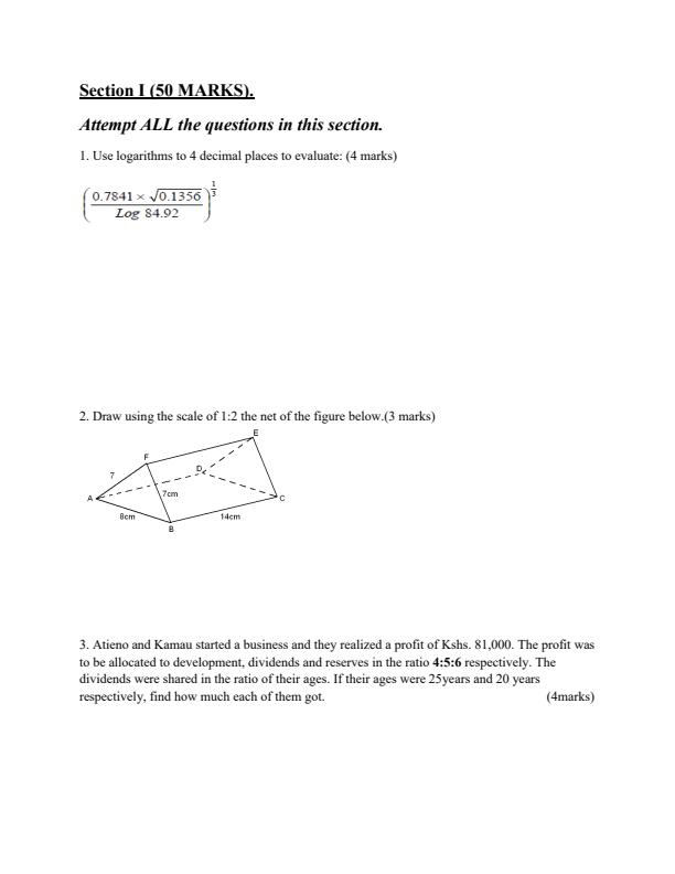 Preview page Form-2-Mathematics-End-of-Term-1-Examination-2020_608_1.jpg