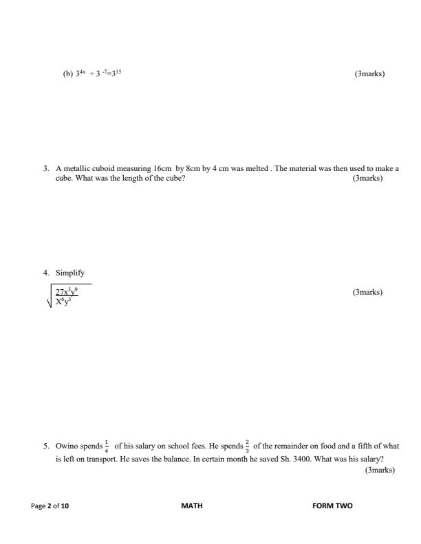 Preview page Form-2-Mathematics-End-of-Term-2-Examination-2025_4253_1.jpg