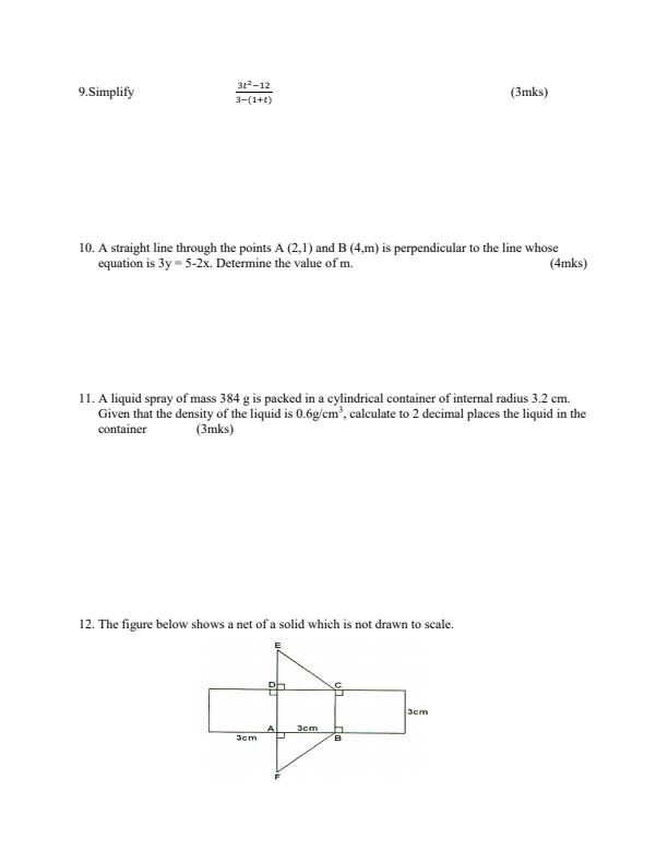 Preview page Form-2-Mathematics-End-of-Term-2-Exams-2019_225_2.jpg