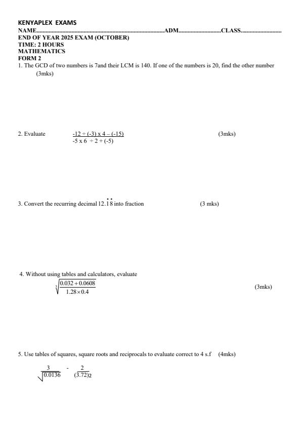 Preview page Form-2-Mathematics-End-of-Term-3-Examination-2025_4739_0.jpg