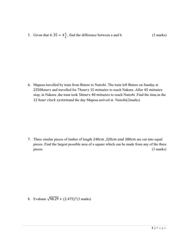 Preview page Form-2-Mathematics-Term-1-Opener-Exam-2024_1995_2.jpg