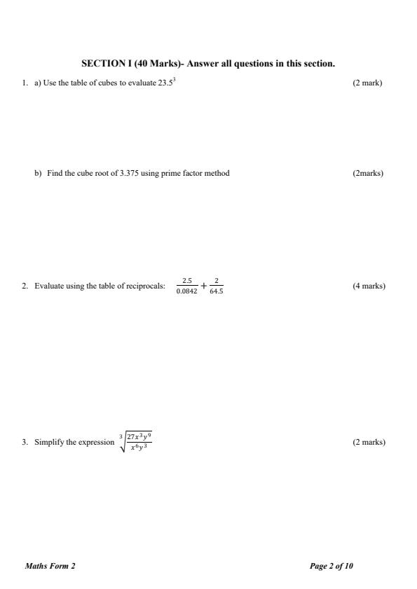 Preview page Form-2-Mathematics-Term-2-Opener-Exam-2024_2465_1.jpg
