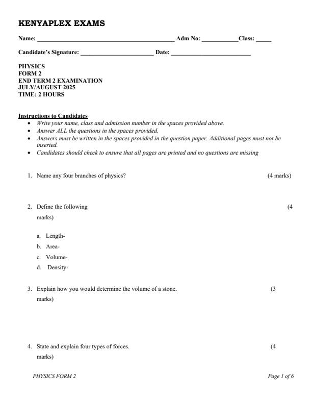 Preview page Form-2-Physics-End-of-Term-2-Examination-2025_4254_0.jpg